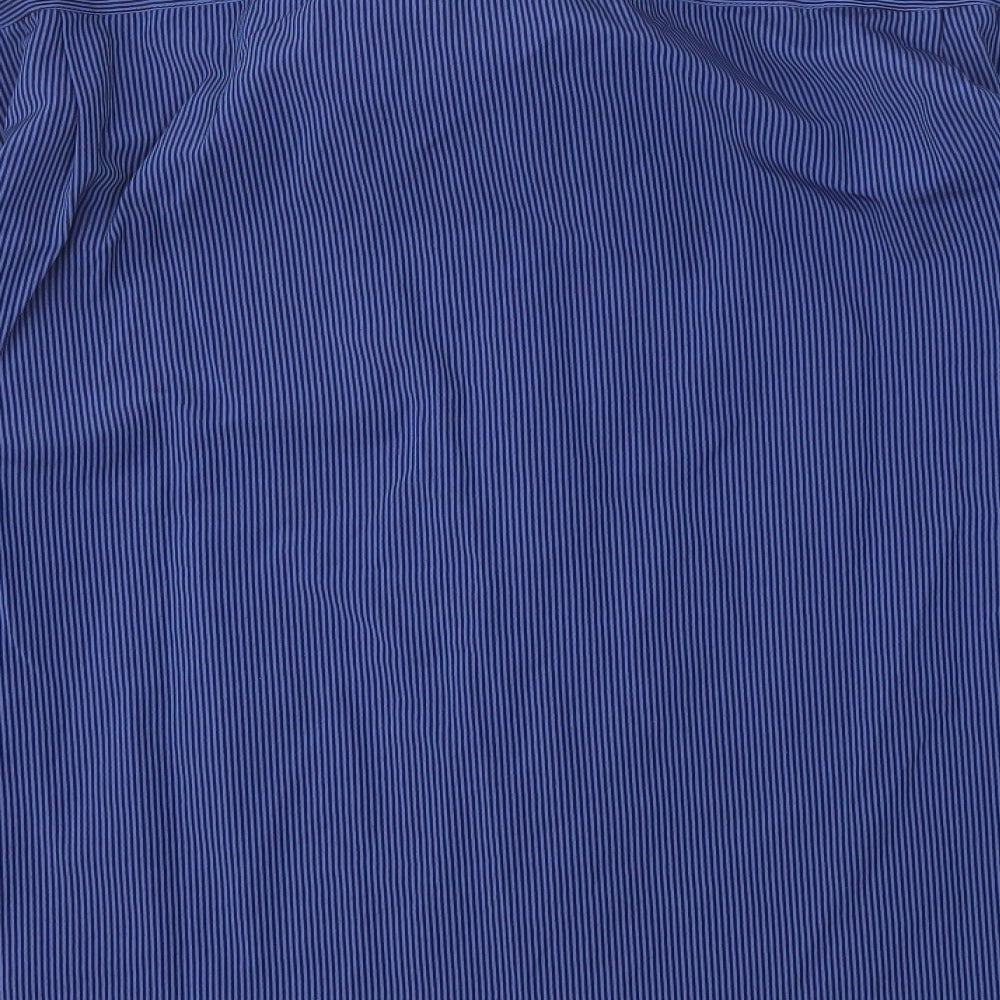 Mens Blue Houndstooth   Dress Shirt Size 16