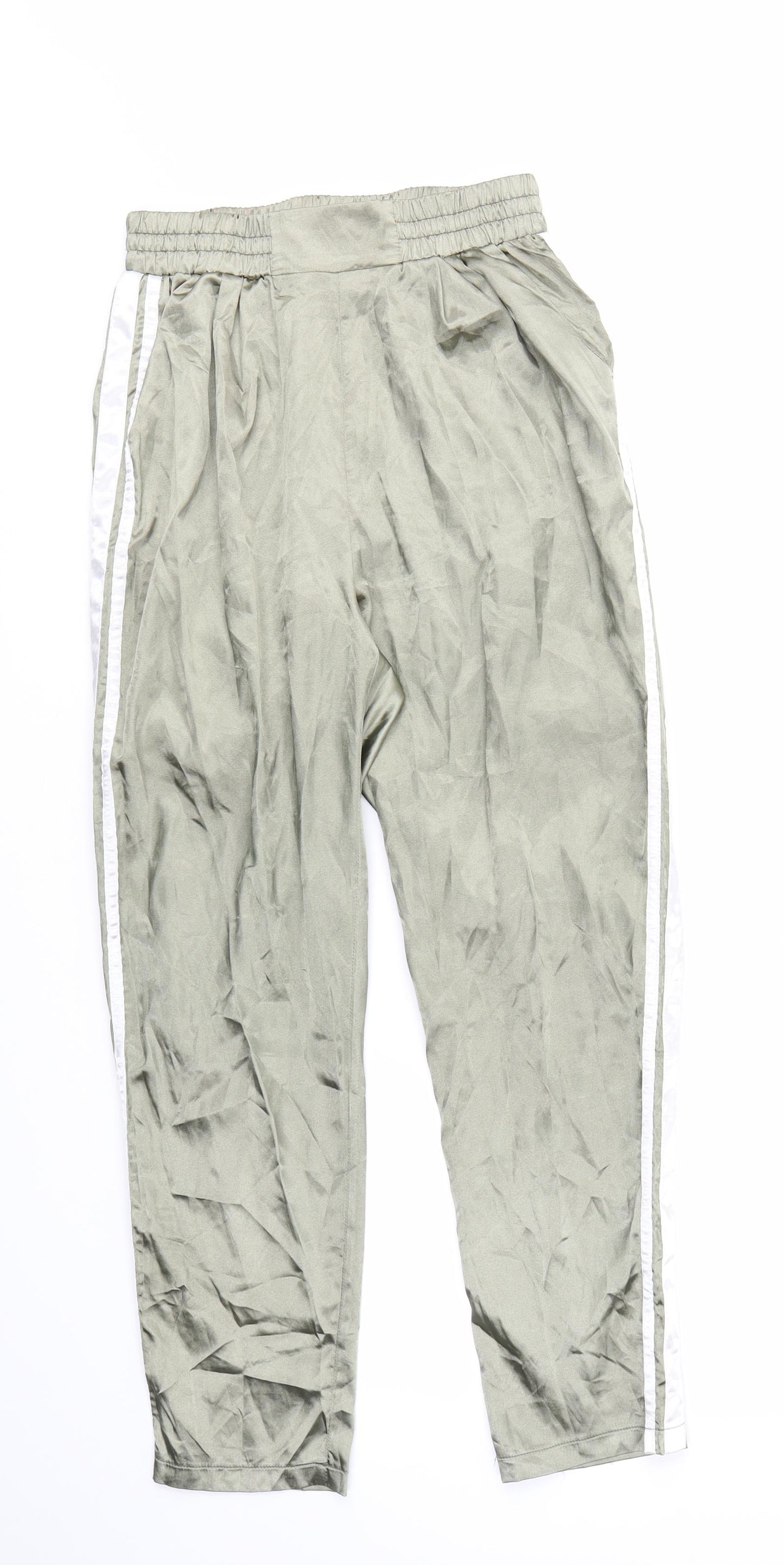 PRETTY LITTLE THING  Womens Green   Trousers  Size 6 L26 in - STRECHY WAISTBAND