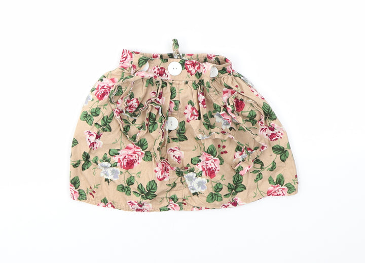 TONG BEIDI Girls Multicoloured Geometric Flare Skirt Size 12 Months