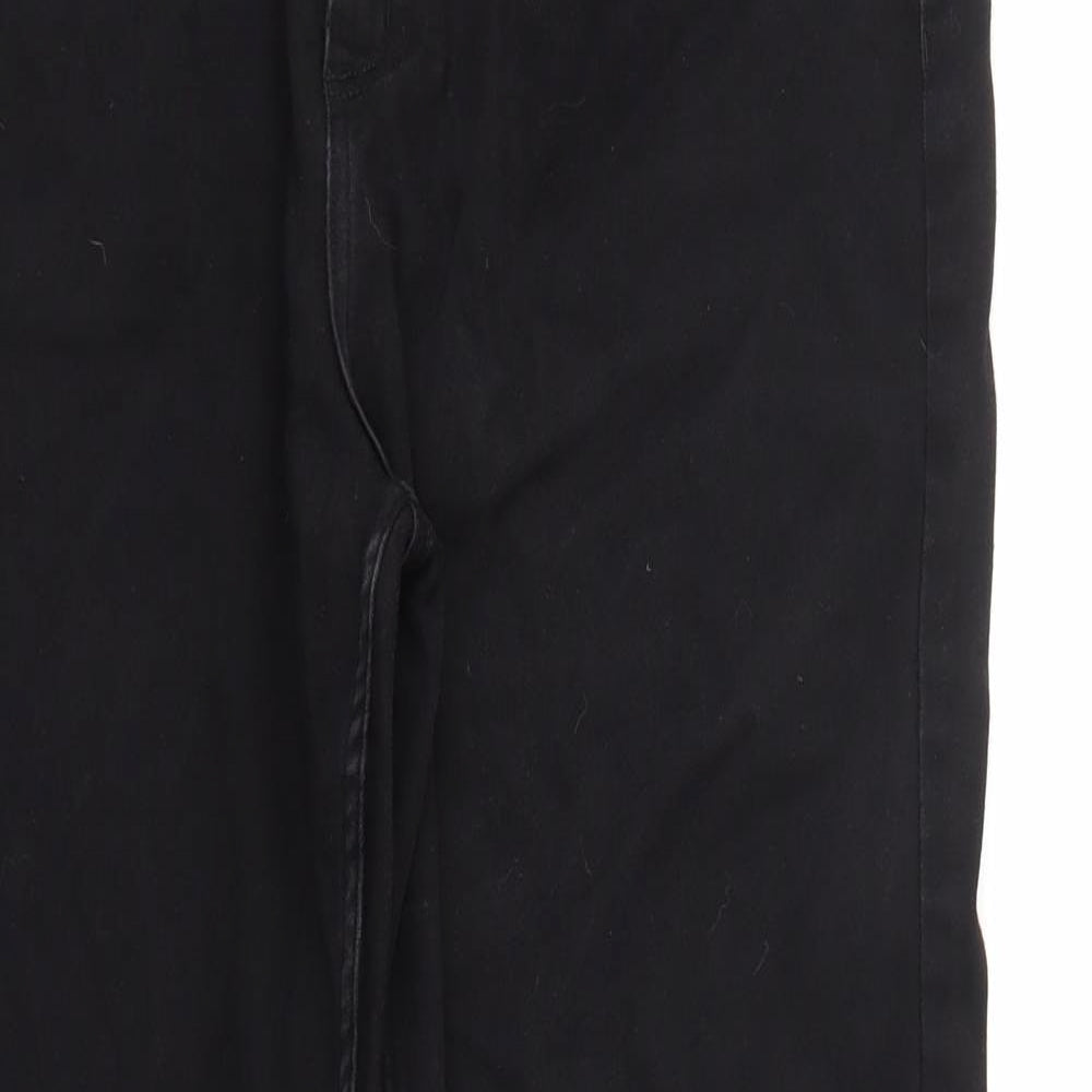M&S Womens Black   Straight Jeans Size 18 L30 in