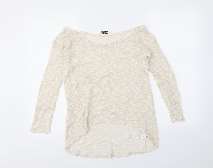 Miss Selfridge Womens Gold Pullover Jumper Size 10