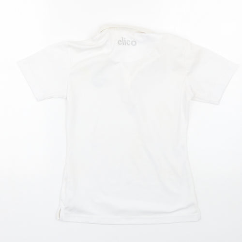Elico Girls White   Basic Polo Size 9-10 Years