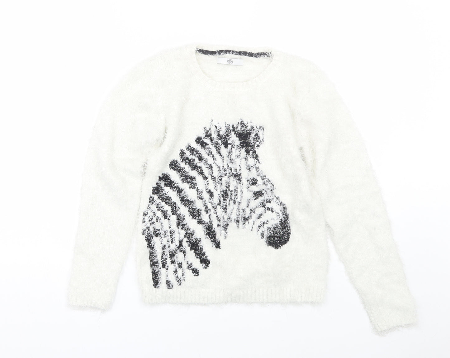 M&S Girls White   Pullover Jumper Size 12-13 Years