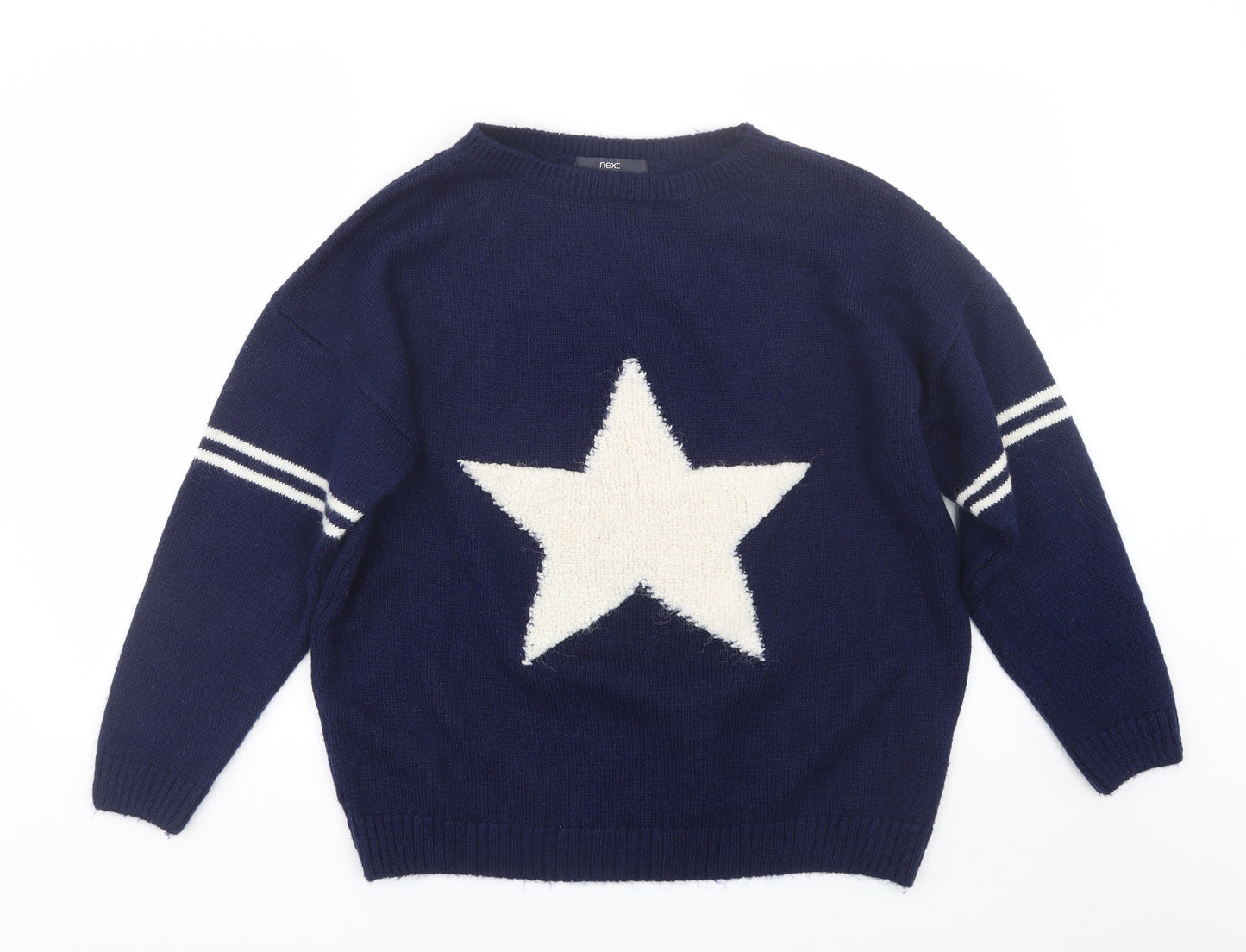 NEXT Womens Blue Striped  Pullover Jumper Size 16