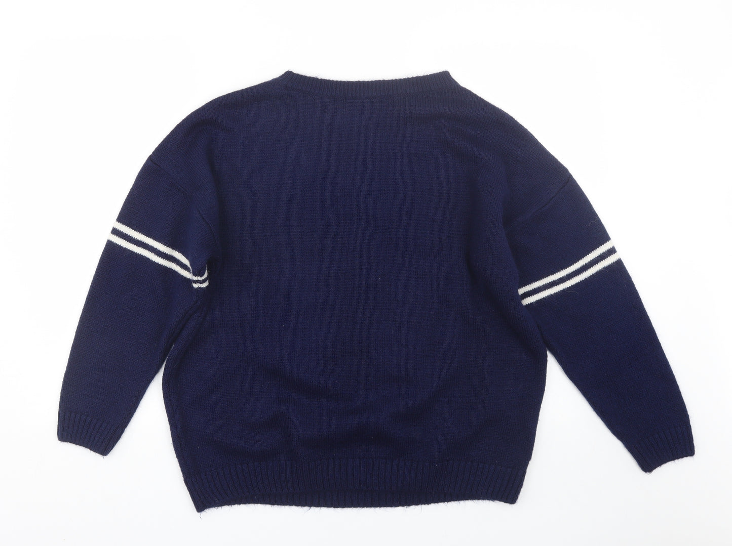 NEXT Womens Blue Striped  Pullover Jumper Size 16