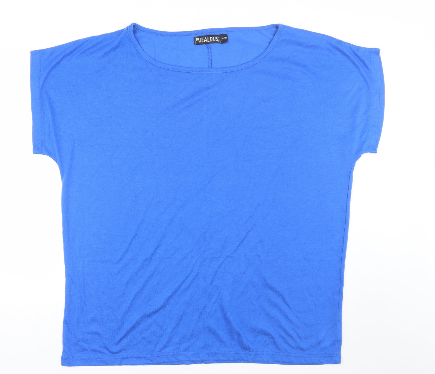 Be Jealous Womens Blue   Basic T-Shirt Size 26
