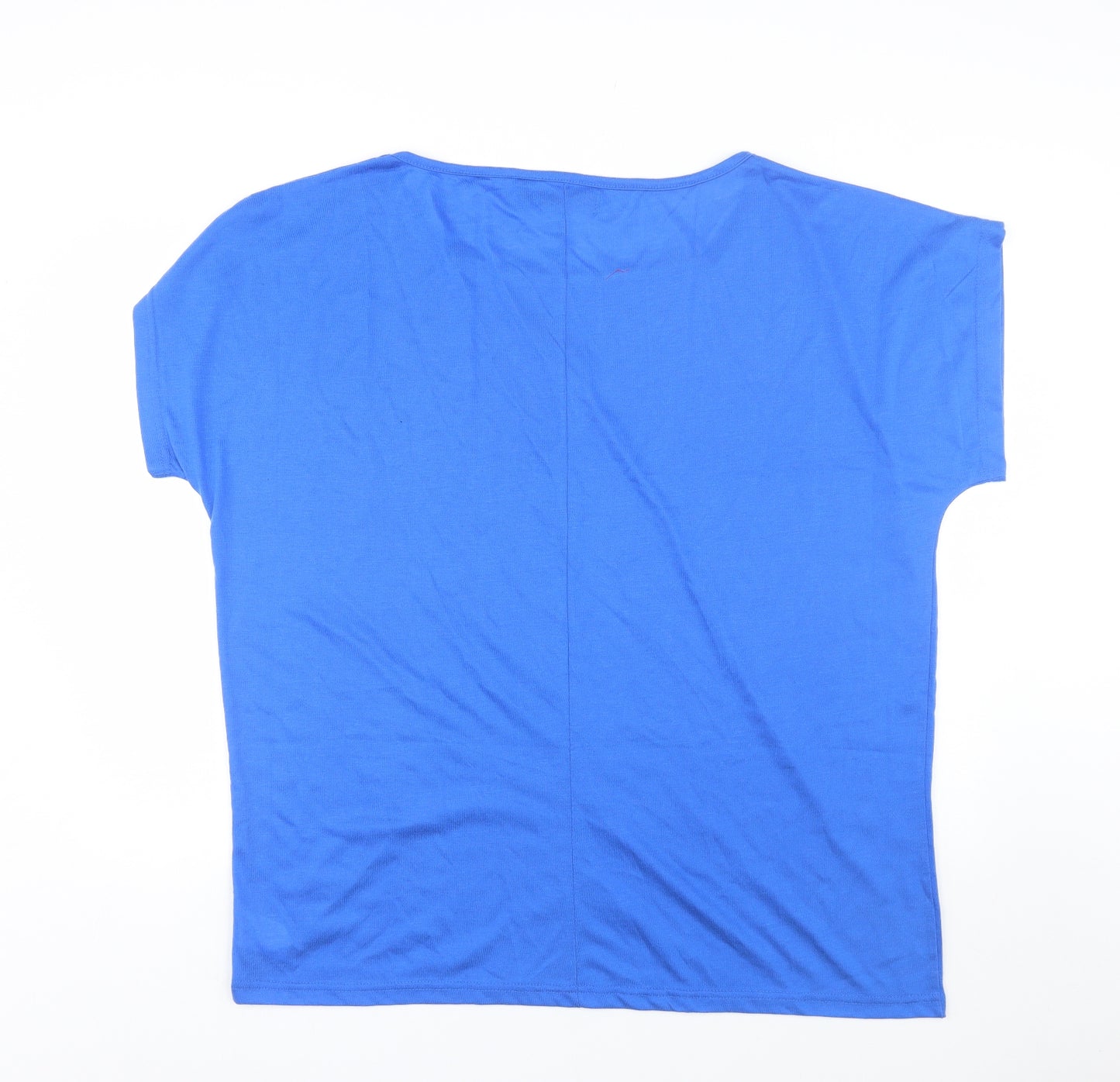 Be Jealous Womens Blue   Basic T-Shirt Size 26