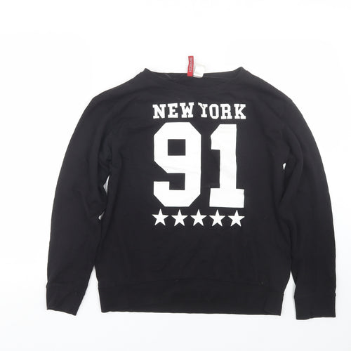 H&M Womens Black   Pullover Sweatshirt Size XS