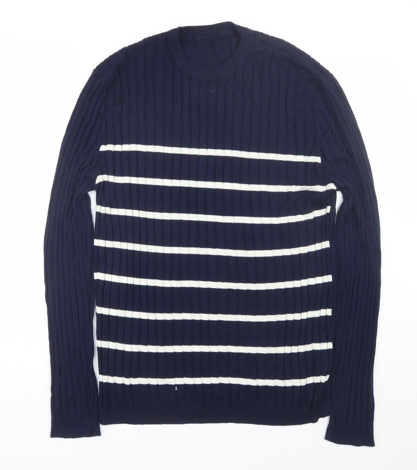 River Island Womens Blue Striped  Pullover Jumper Size XL