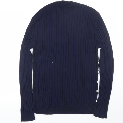River Island Womens Blue Striped  Pullover Jumper Size XL