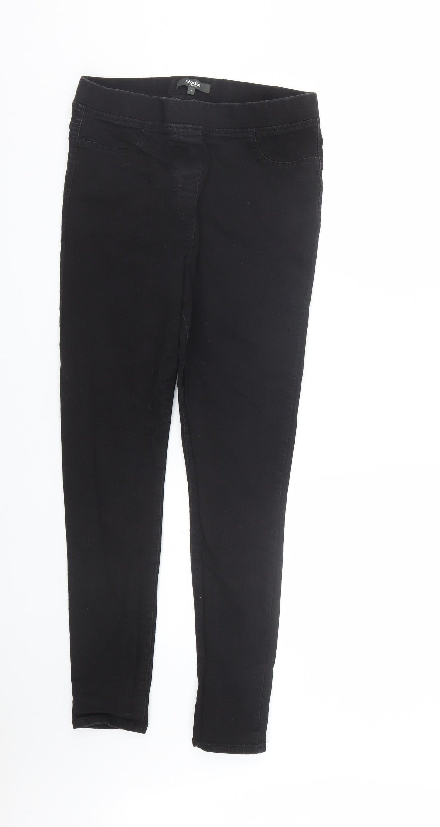 Studio Womens Black   Jegging Leggings Size 12 L26 in