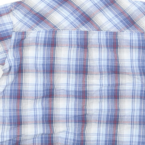 Ladybird Boys Blue Plaid  Basic Button-Up Size 5-6 Years