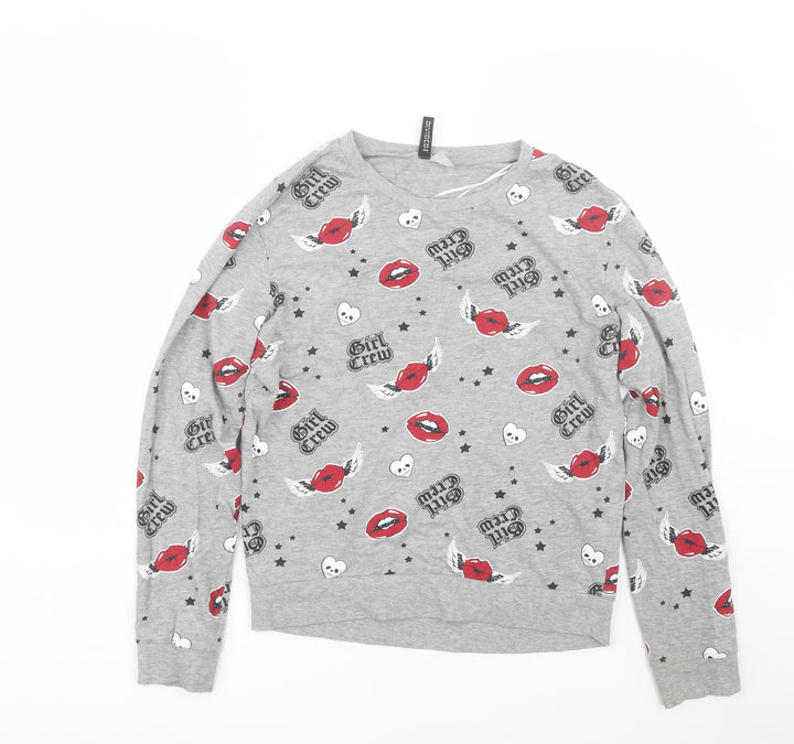 H&M Womens Grey Pullover Sweatshirt Size S