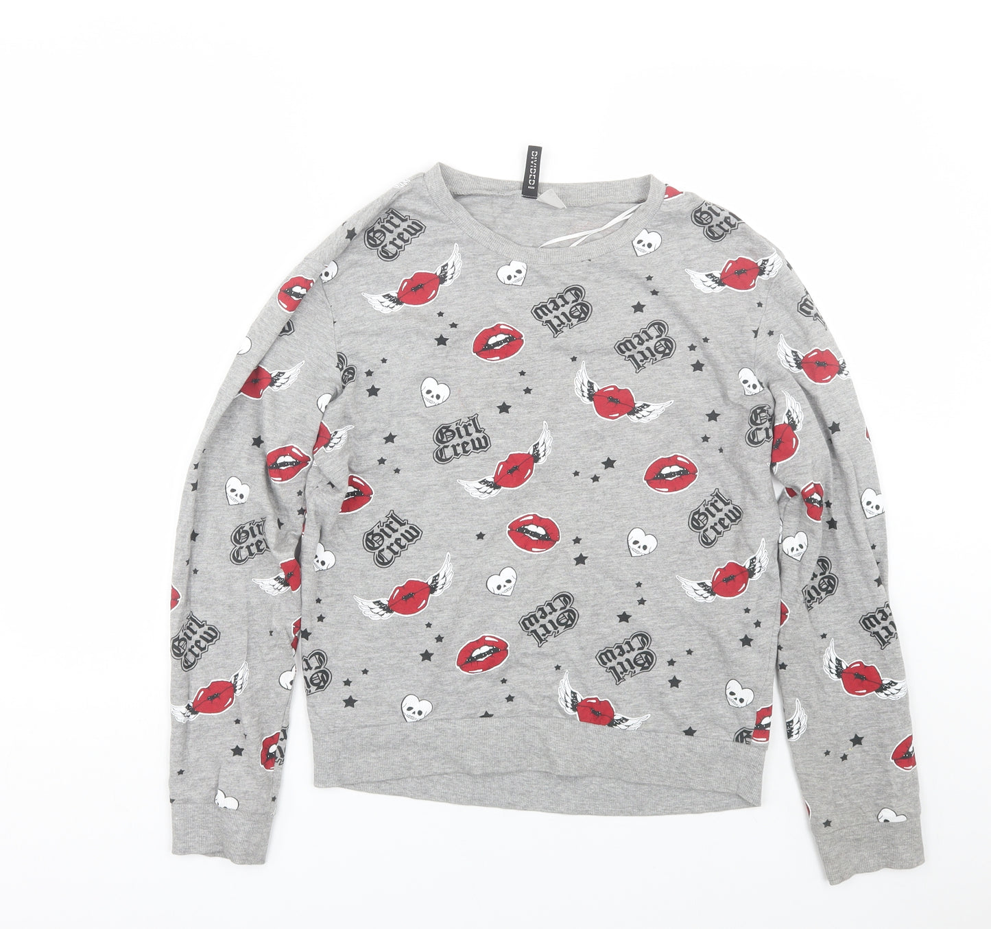 H&M Womens Grey   Pullover Sweatshirt Size S