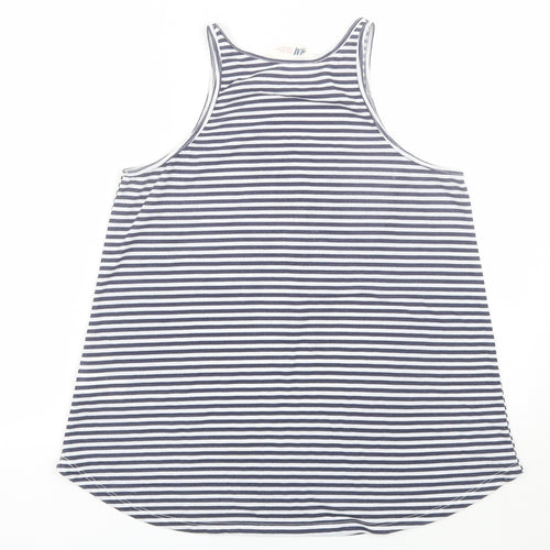 H&M Girls Blue Striped  Basic Tank Size 10-11 Years