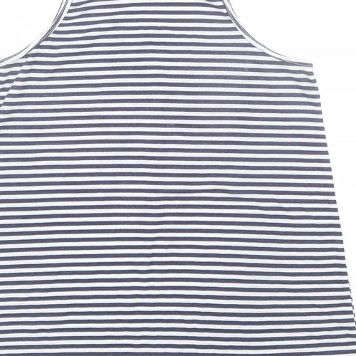 H&M Girls Blue Striped  Basic Tank Size 10-11 Years