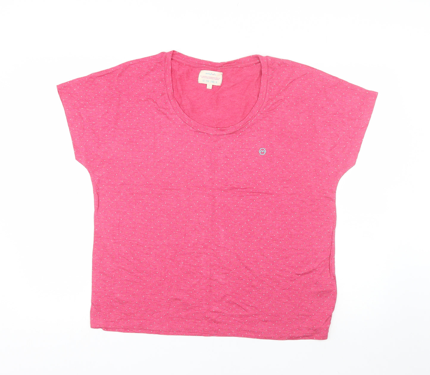 Moshulu Womens Pink Polka Dot  Top Pyjama Top Size 12