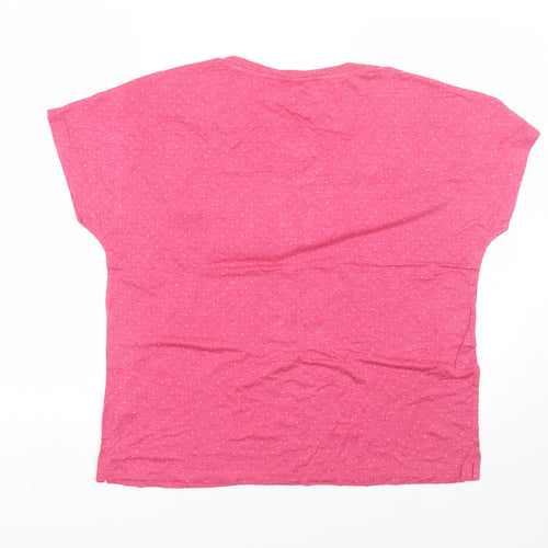 Moshulu Womens Pink Polka Dot  Top Pyjama Top Size 12