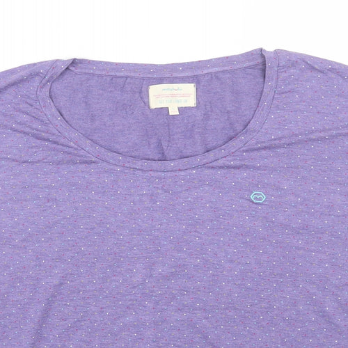Moshulu Womens Purple Polka Dot  Top Pyjama Top Size 12