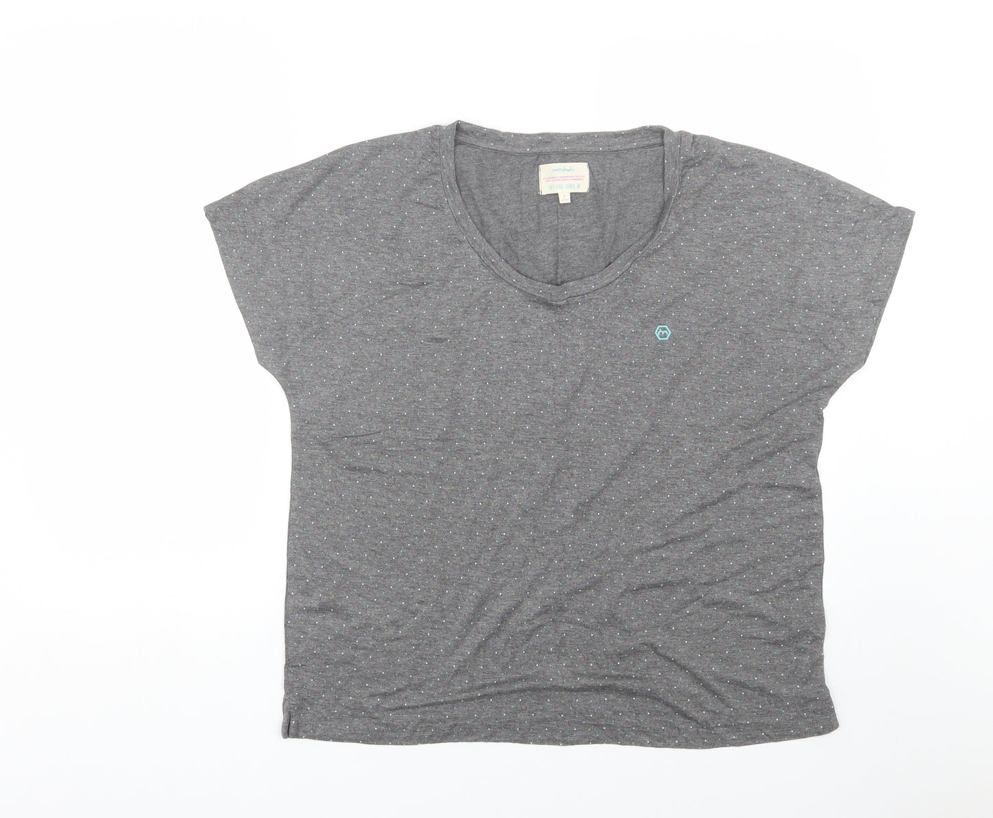 Moshulu Womens Grey Polka Dot  Top Pyjama Top Size 12