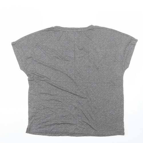 Moshulu Womens Grey Polka Dot  Top Pyjama Top Size 12