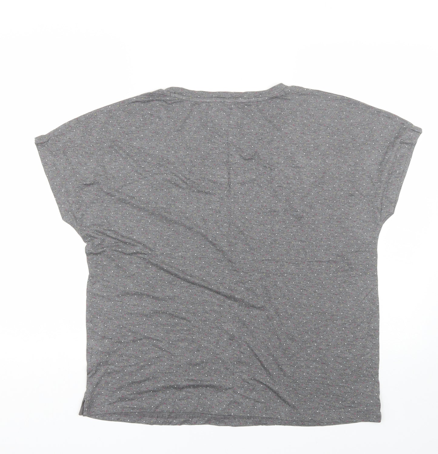Moshulu Womens Grey Polka Dot  Top Pyjama Top Size 12