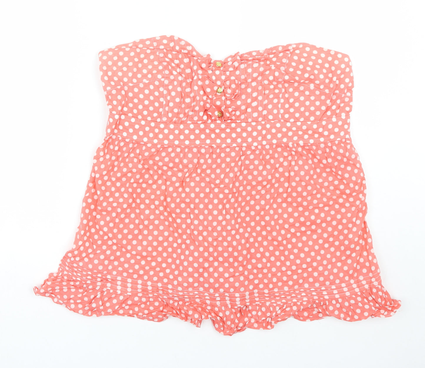 New Look Womens Pink Polka Dot  Wrap T-Shirt Size 20