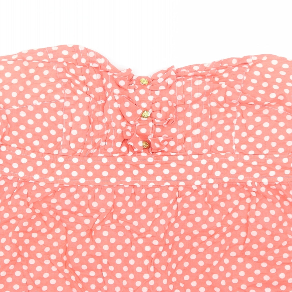 New Look Womens Pink Polka Dot  Wrap T-Shirt Size 20