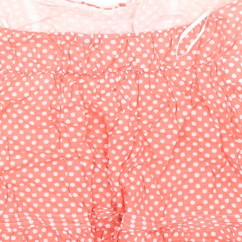New Look Womens Pink Polka Dot  Wrap T-Shirt Size 20