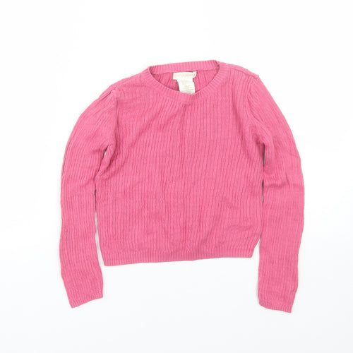 Cynthia Rowley Girls Pink   Pullover Jumper Size 5-6 Years