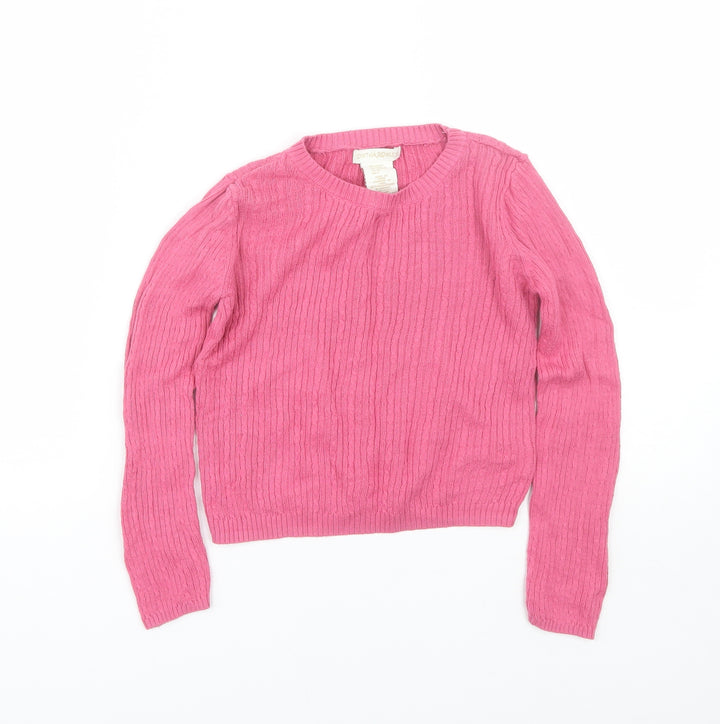 Cynthia Rowley Girls Pink   Pullover Jumper Size 5-6 Years