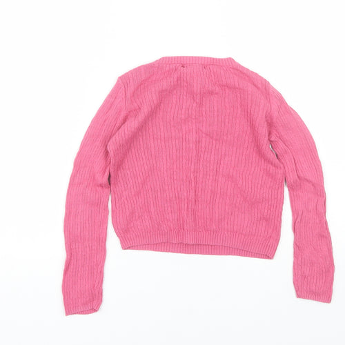 Cynthia Rowley Girls Pink   Pullover Jumper Size 5-6 Years