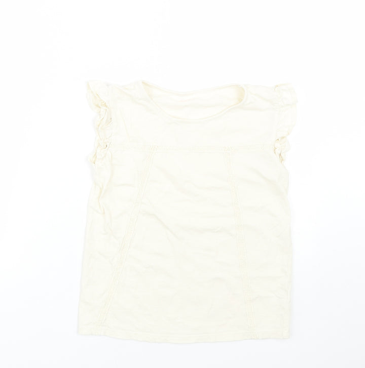 TU Girls Beige Basic T-Shirt Size 10 Years