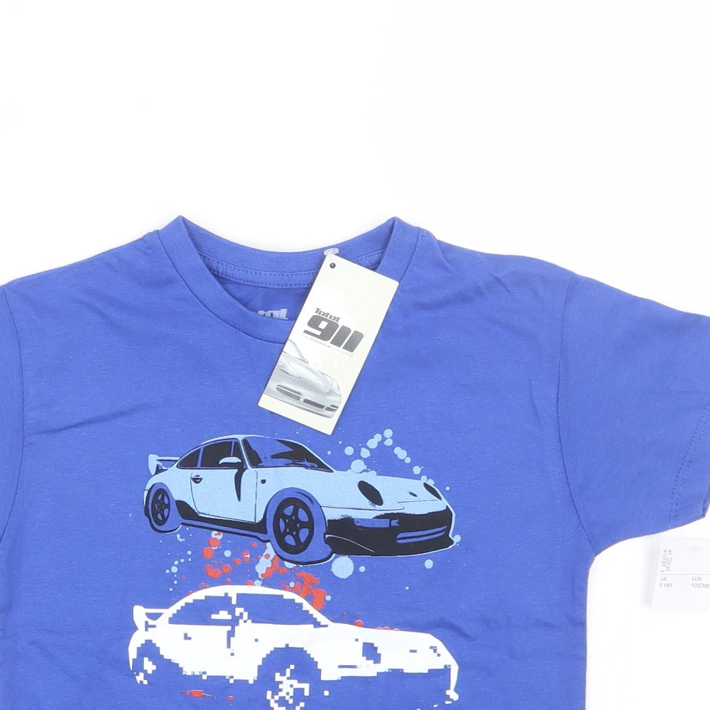 Total 911 Boys Blue   Basic T-Shirt Size 8 Years  - Porsche 911