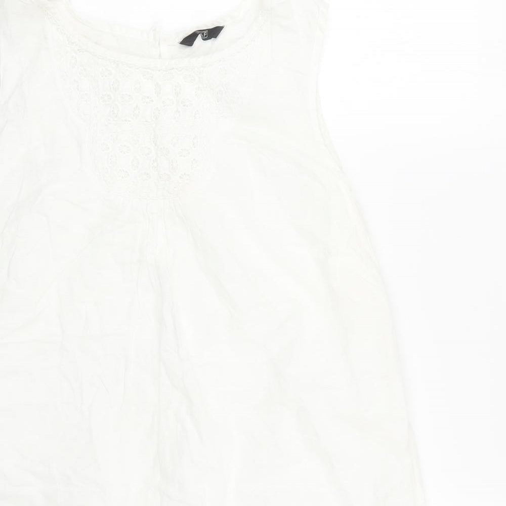F&F Womens White   Basic Tank Size 20