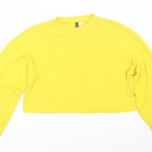 H&M Womens Yellow   Pullover Jumper Size M