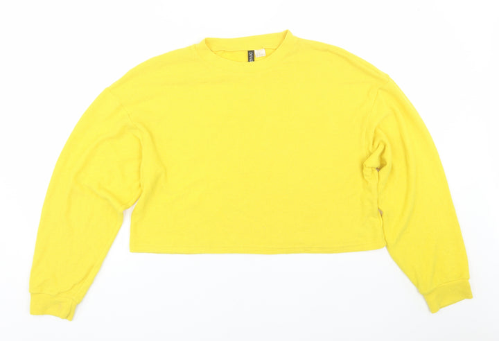 H&M Womens Yellow   Pullover Jumper Size M