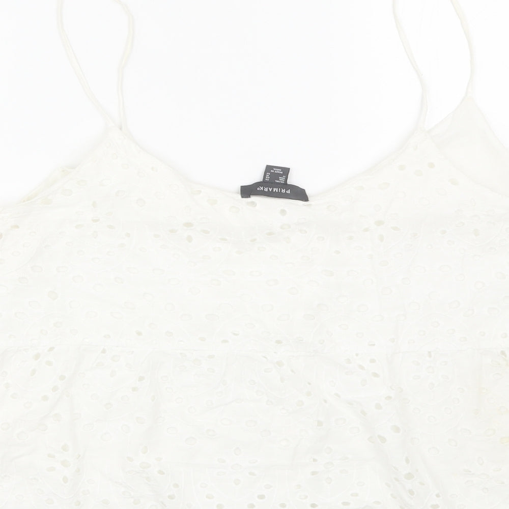 Primark Womens White   Basic Tank Size 20