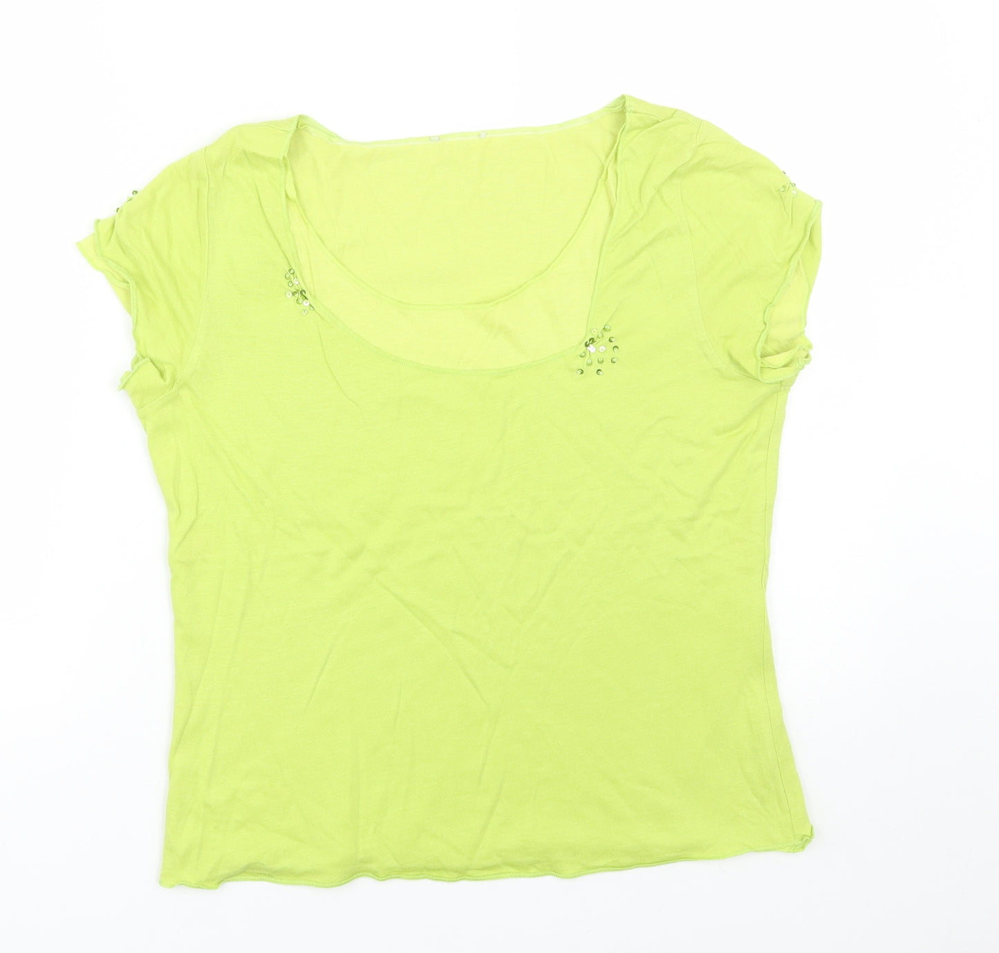 Per Una Womens Green   Basic T-Shirt Size 12