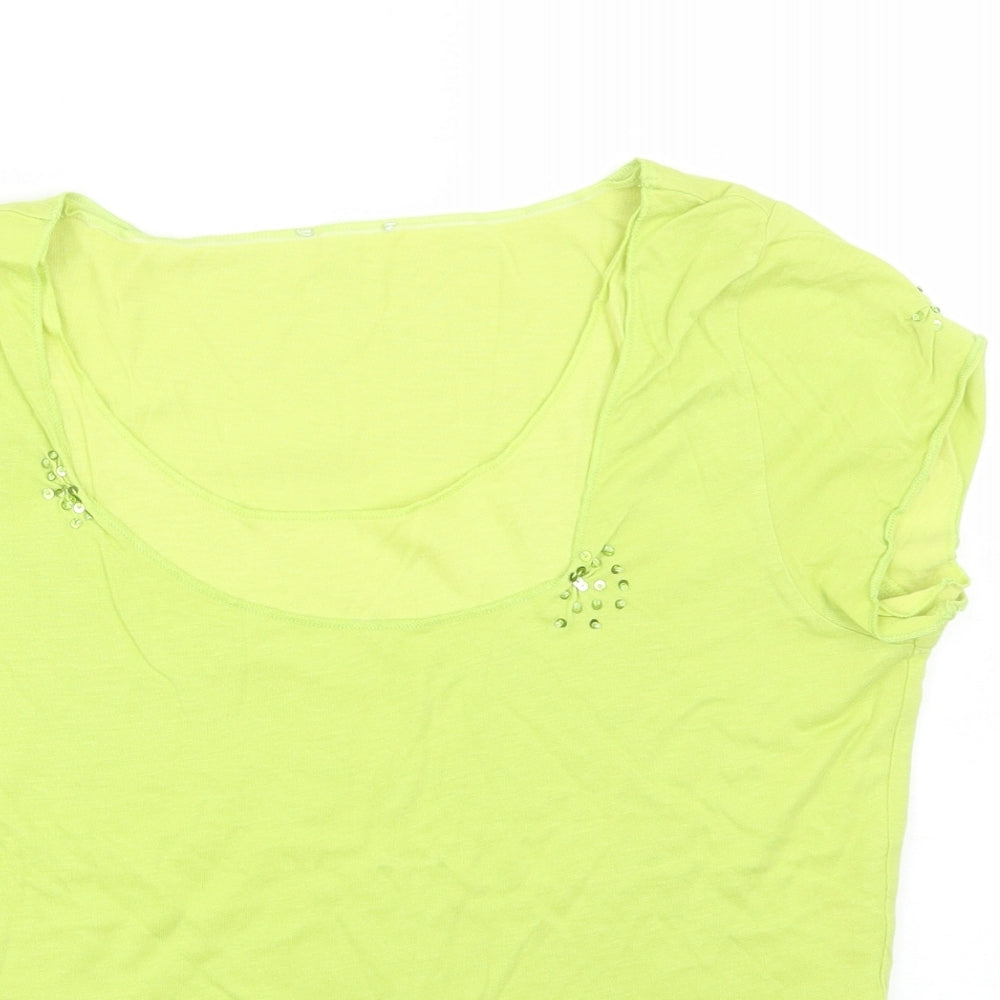 Per Una Womens Green   Basic T-Shirt Size 12