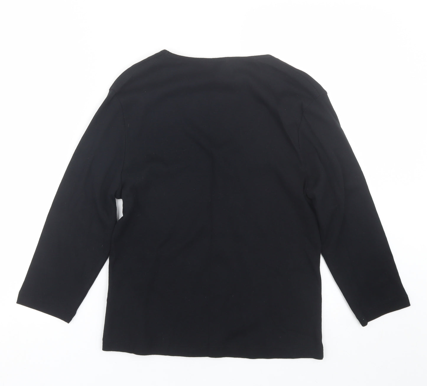 M&S Womens Black   Basic T-Shirt Size 14