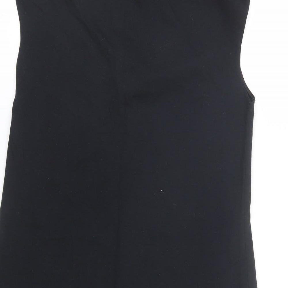 M&S Womens Black   T-Shirt Dress  Size 10