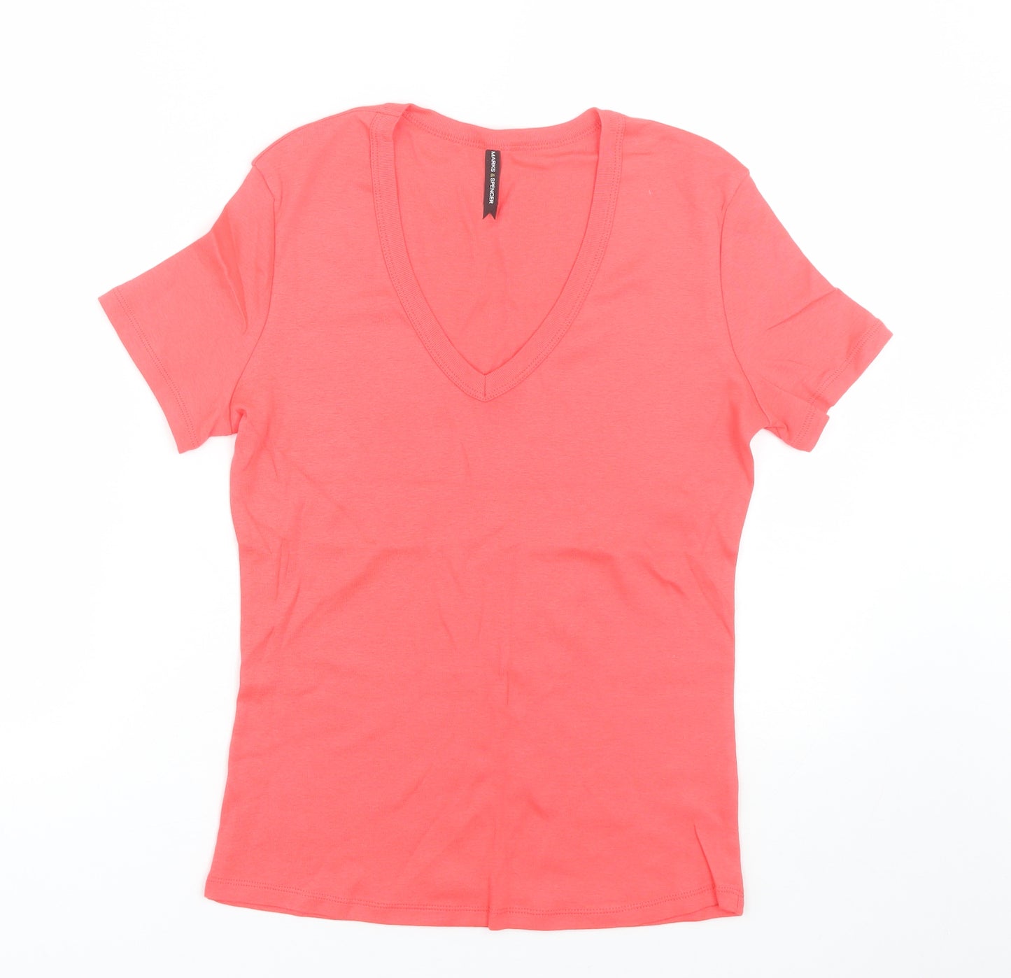 M&S Womens Pink   Basic T-Shirt Size 12