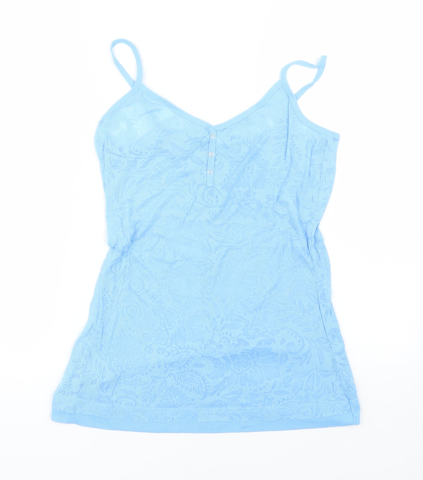 M&S Womens Blue Floral  Basic Tank Size 14