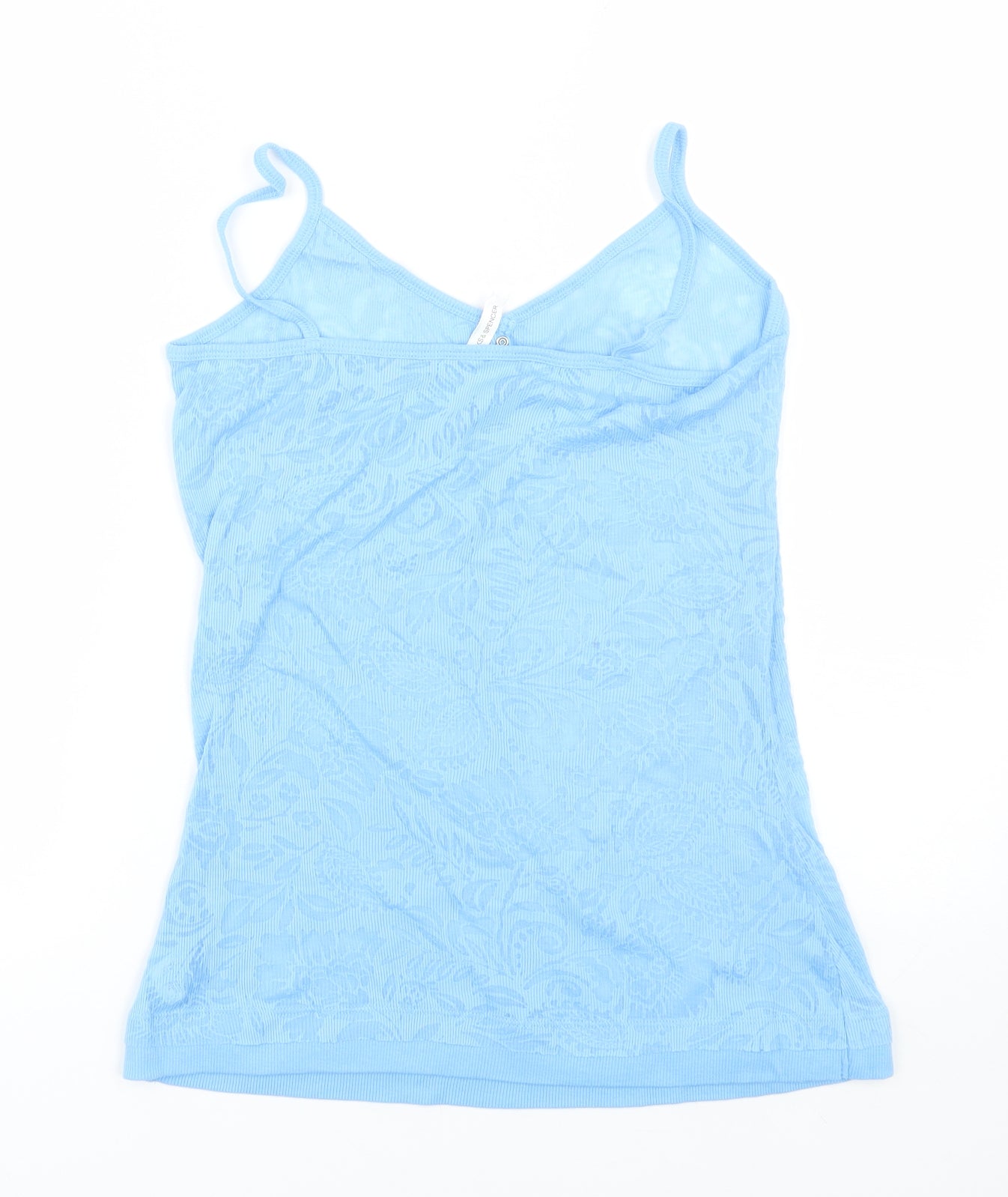 M&S Womens Blue Floral  Basic Tank Size 14