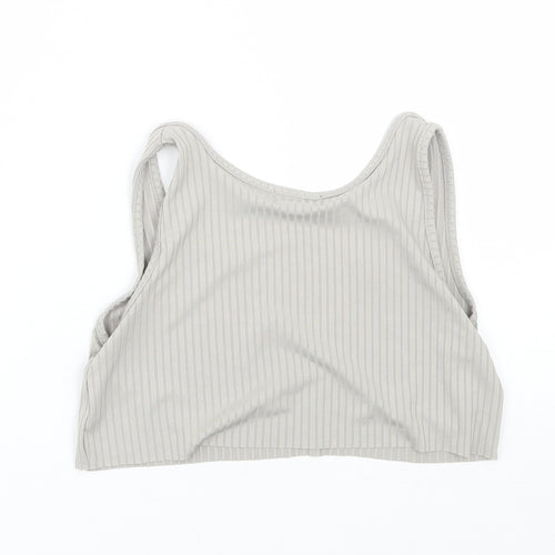 PRETTYLITTLETHING Womens Grey   Cropped Tank Size 6