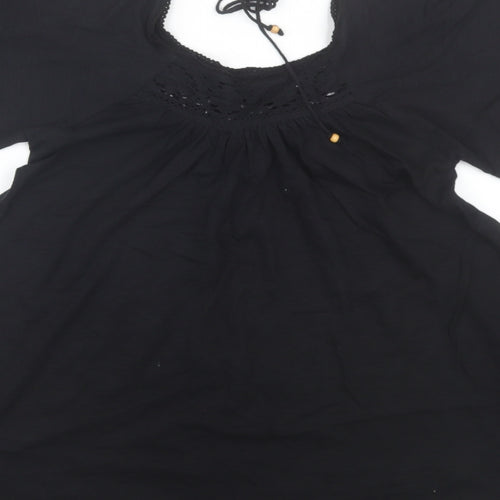 Denim co Womens Black   Basic T-Shirt Size 8