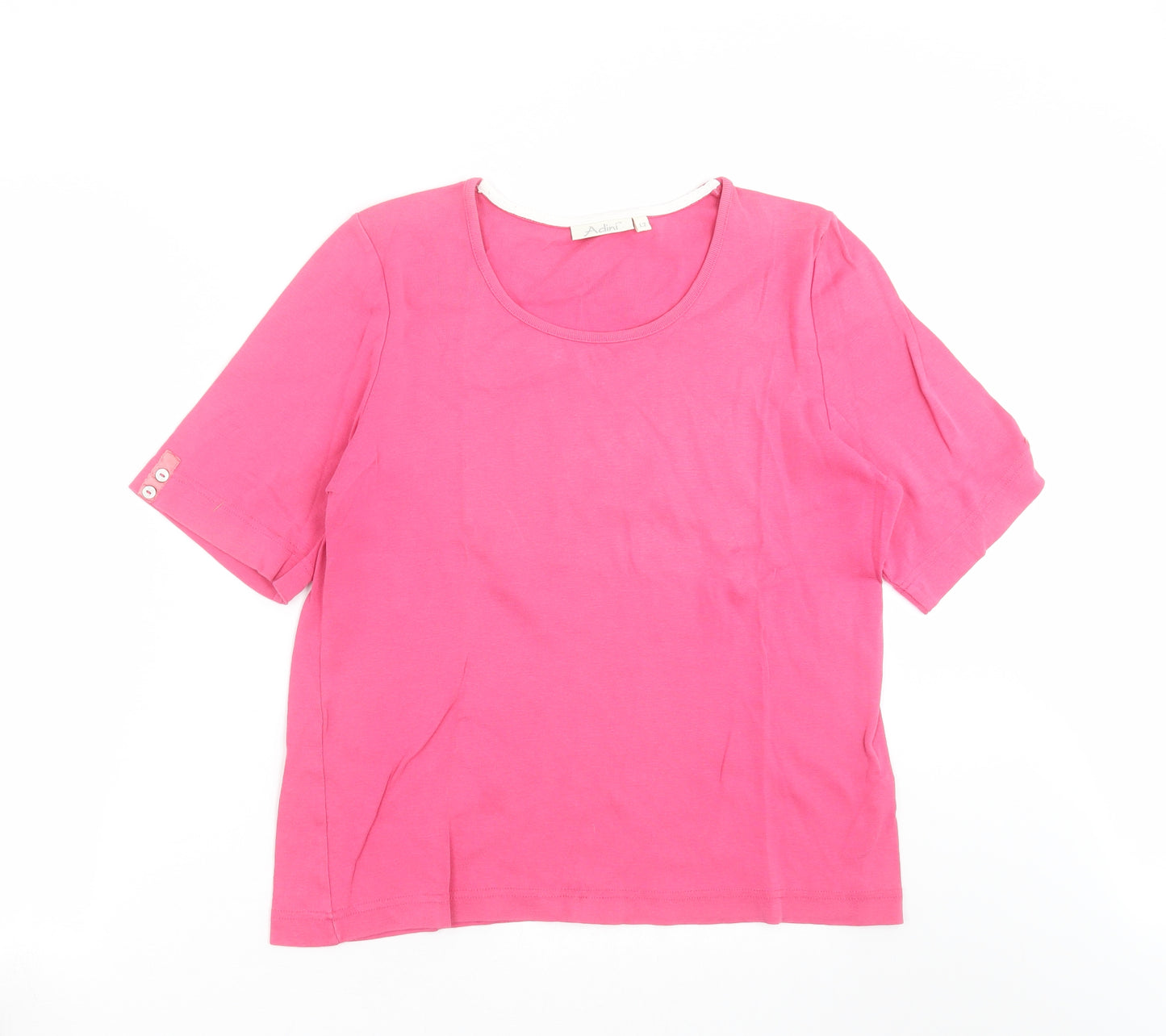 Adini Womens Pink   Basic T-Shirt Size S