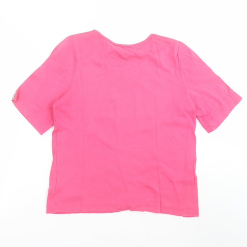 Adini Womens Pink   Basic T-Shirt Size S
