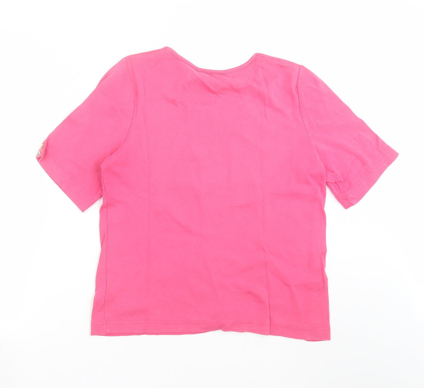 Adini Womens Pink   Basic T-Shirt Size S